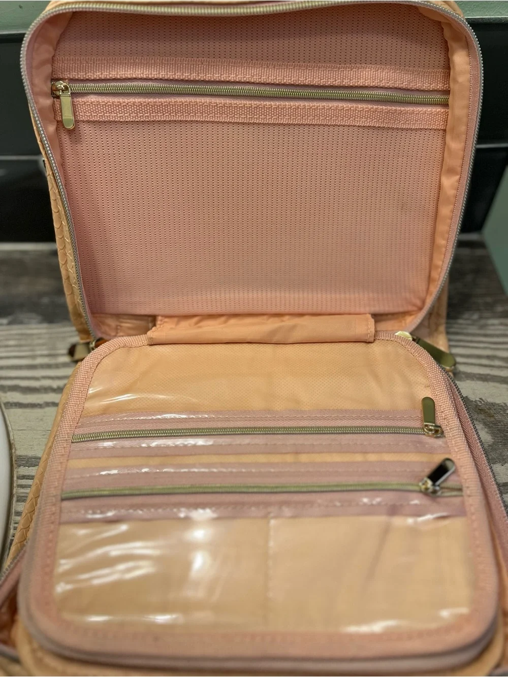 Marcy McKenna Blush Textured Zip Travel Organizer - Unknown Brand